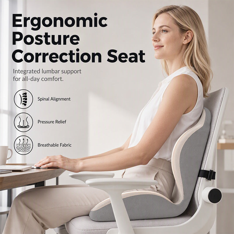 ErgoComfort™ Memory Foam Seat & Lumbar Relief Set